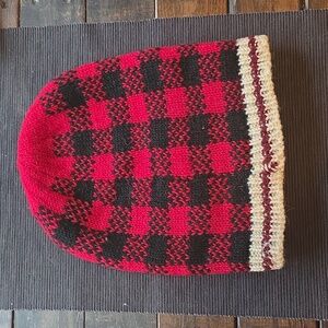 ARK Imports Wool & Fleece Lined Buffalo Plaid Beanie Hat